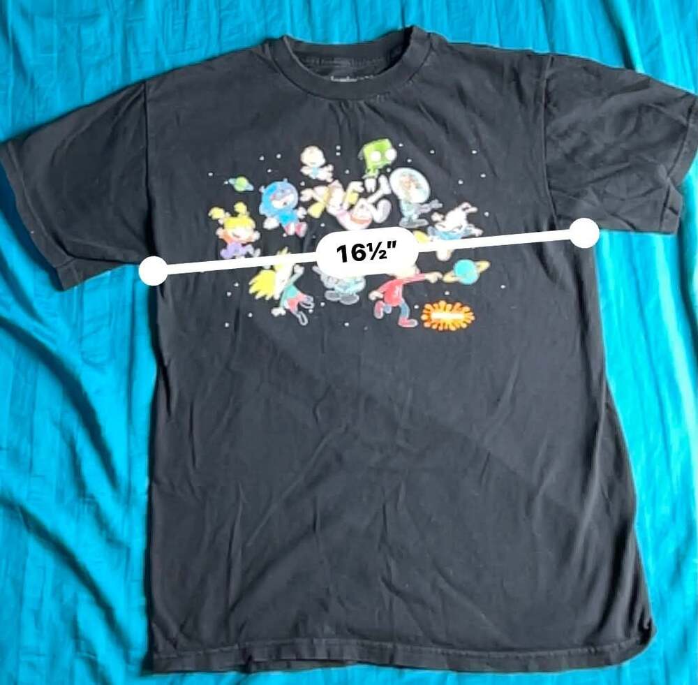 Nickelodeon Classic 90's Cartoon Characters Adult T-Shirt XL